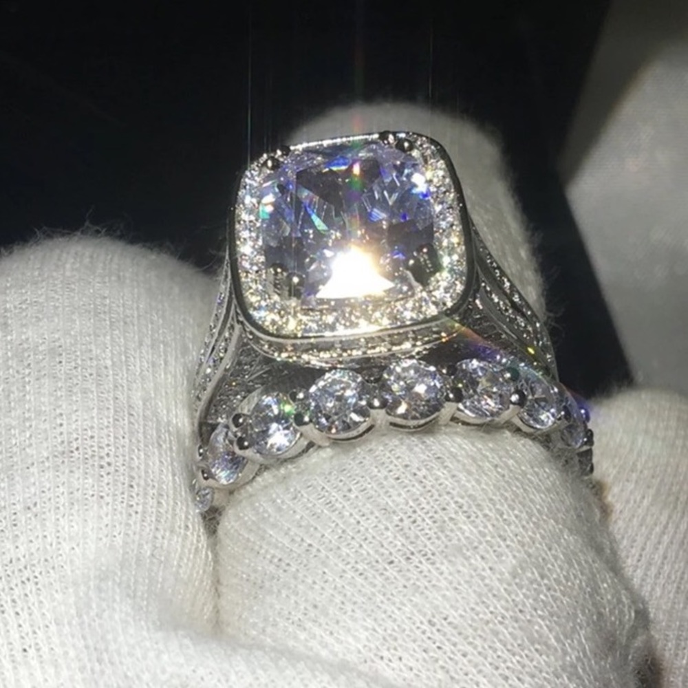 Size 7 Brand New Engagement Wedding Band Ring - Picture 3 of 7